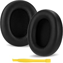 Linkidea Replacement Ear Pads for Skullcandy Crusher ANC 2 Headphones, Cushions, Covers Protein Leather/Black