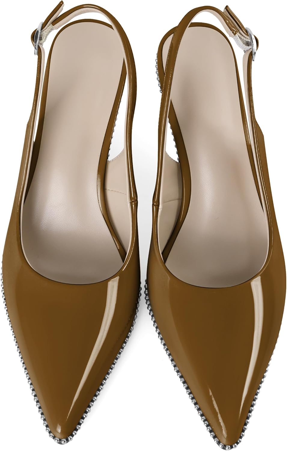 YODEKS Slingback Kitten Heels Women's Pointed Toe Low Heel Pumps 2.5 Inch Shoes Size 5-13 - Image 7