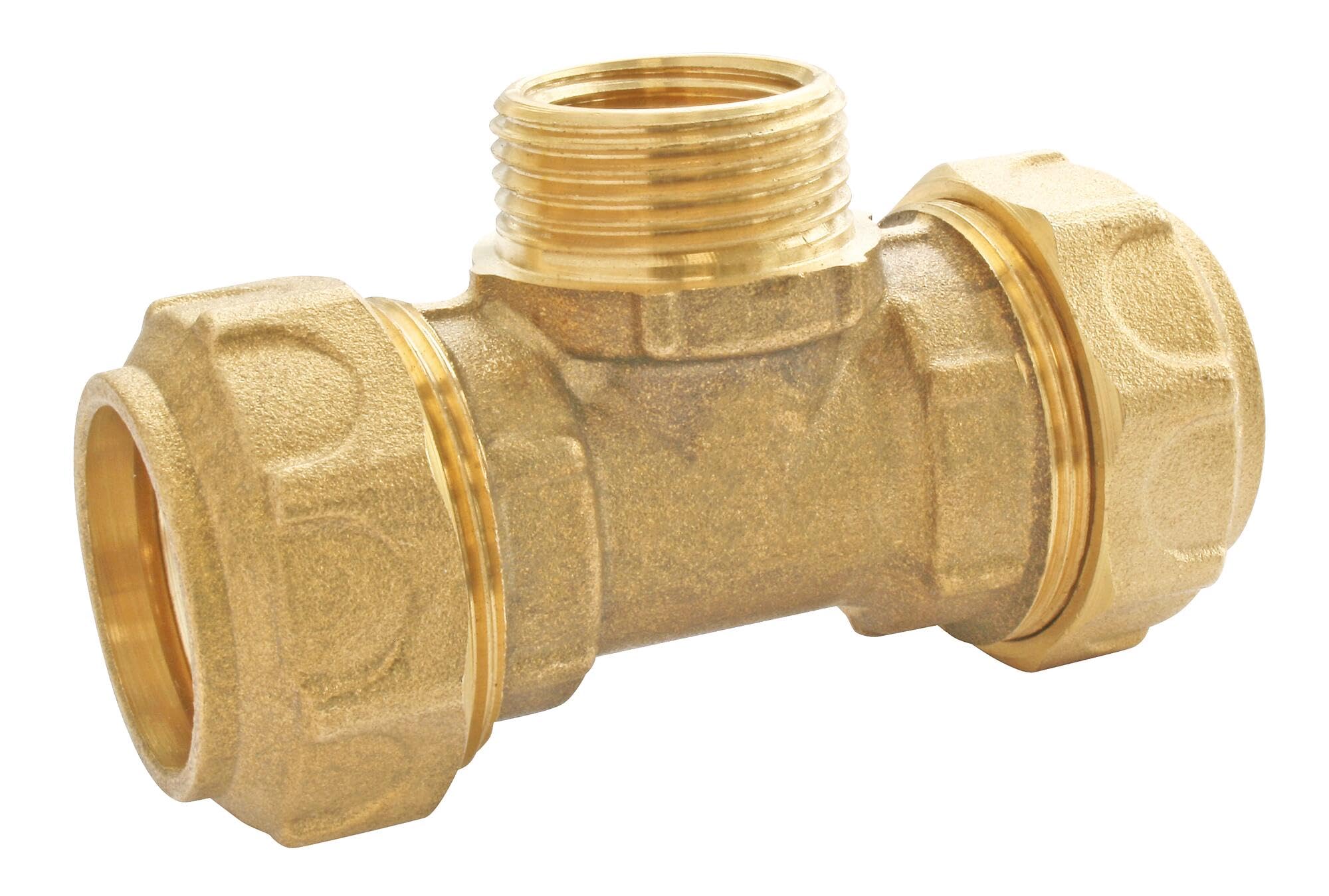 Té laiton Mâle au centre PE Ø32 SOMATHERM raccord 26/34 pour eau potable