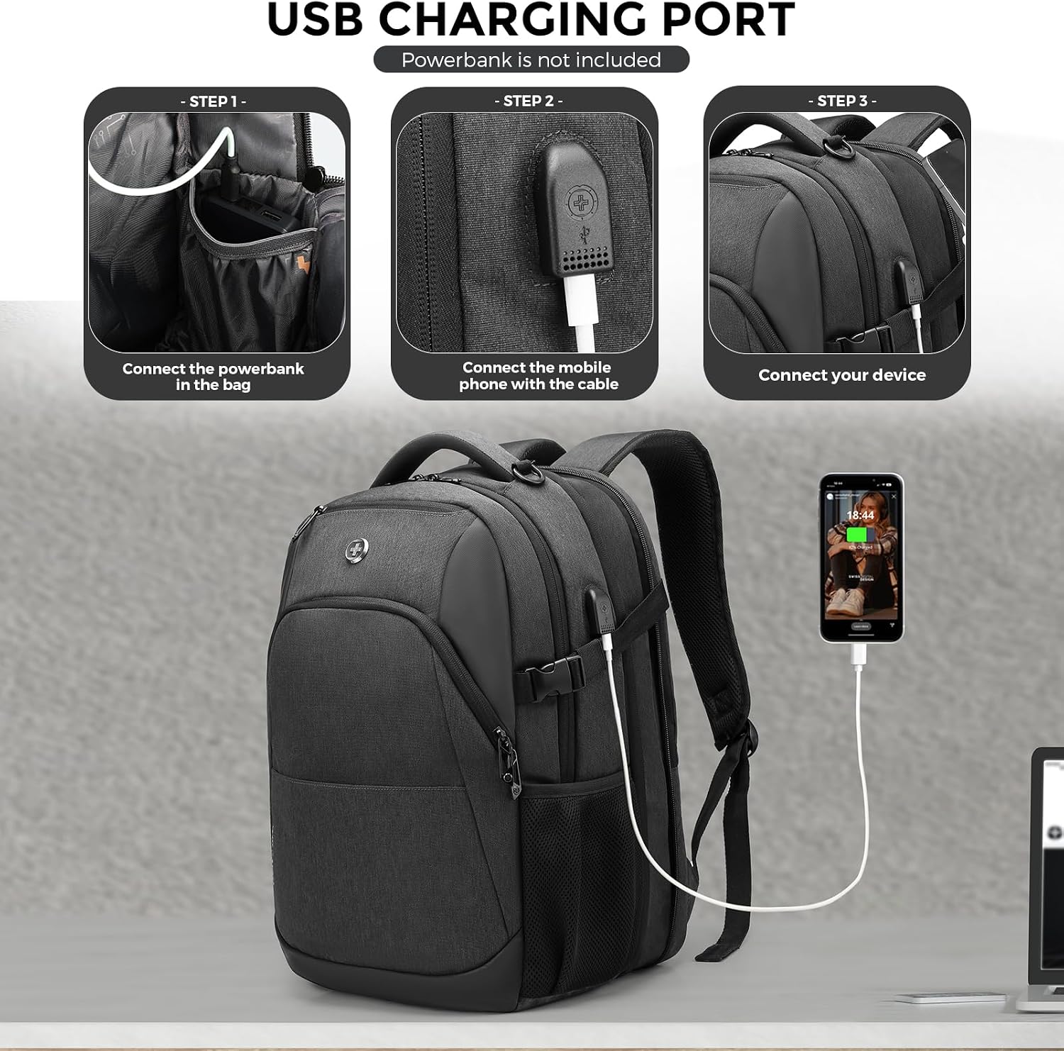  Design Backpack for Men & Women Fit 17 Inch Computer SD1671-02 thumbnail