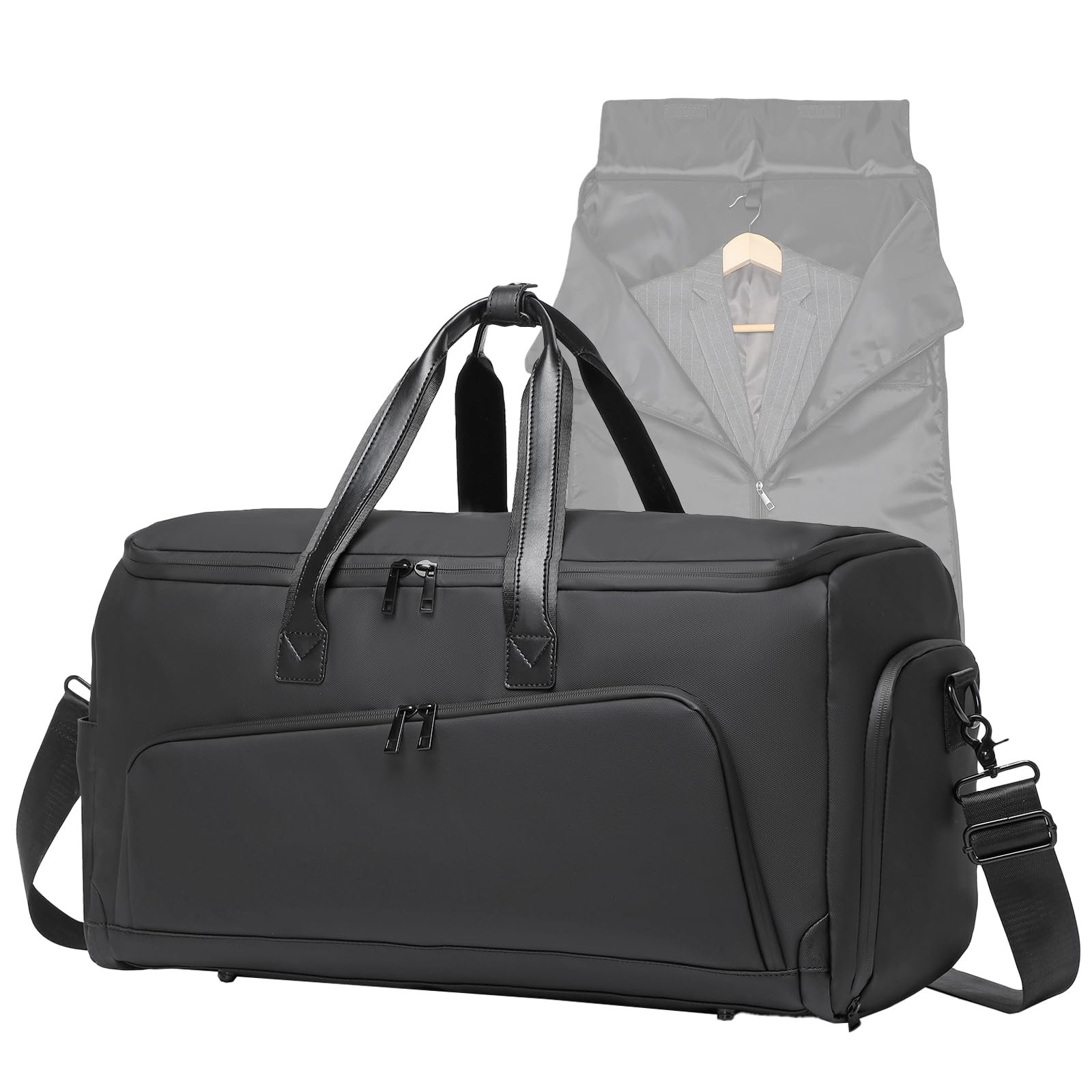 seyfocnia Convertible Garment Bag for Travel, Carry on Garment Waterproof Suit Duffle Bag with Shoe Compartment - 3 in 1 Travel Garment Bag for Men