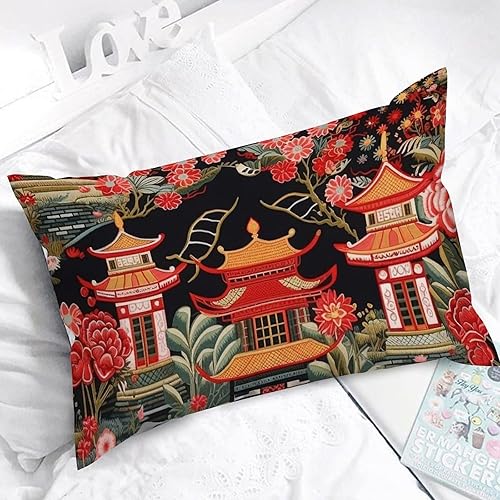 Vista 229 de ArogGeld Chinoiserie - Funda de cojín con estampado de leopardo y guepardo fucsia, con manchas de animales de vaca, color rosa oscuro, decoración