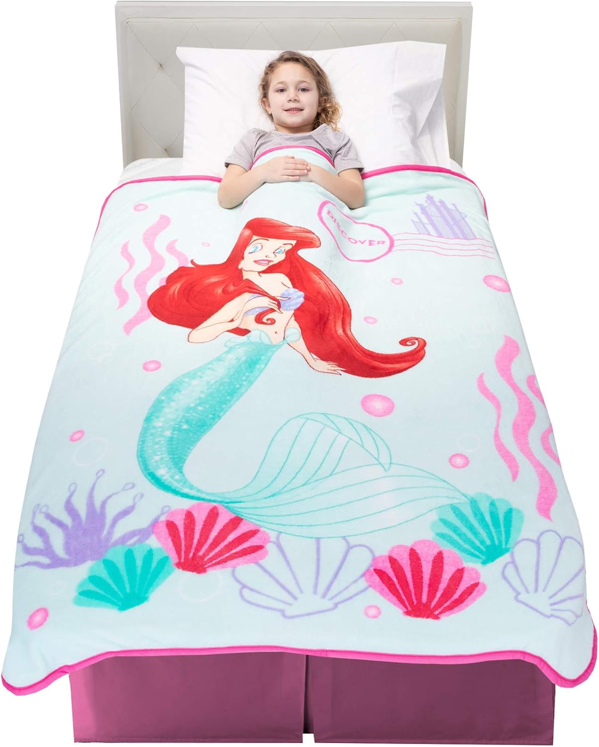Franco Kids Bedding Throw, 46 in x 60 in, Disney Princess