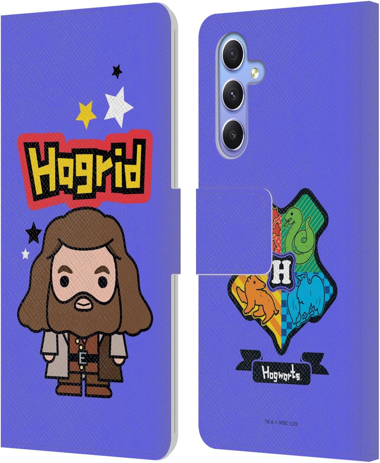 Head Case Designs Officially Licensed Harry Potter Hagrid Deathly Hallows XXVIII Leather Wallet Case Compatible with Samsung Galaxy A34 5G