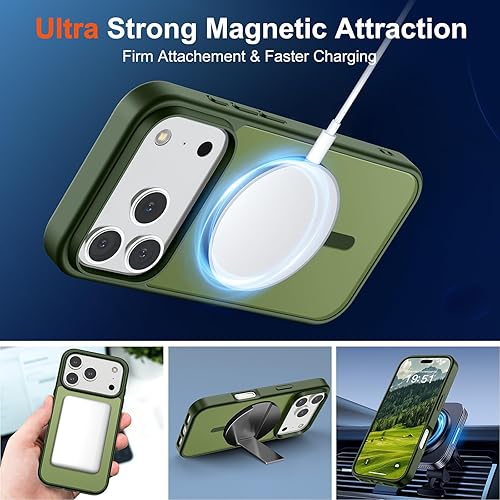 Miniatura 736 de SUPFINE Funda magnética para iPhone 11 (compatible con MagSafe) (protección contra caídas de grado militar), translúcida mate a prueba de golpes