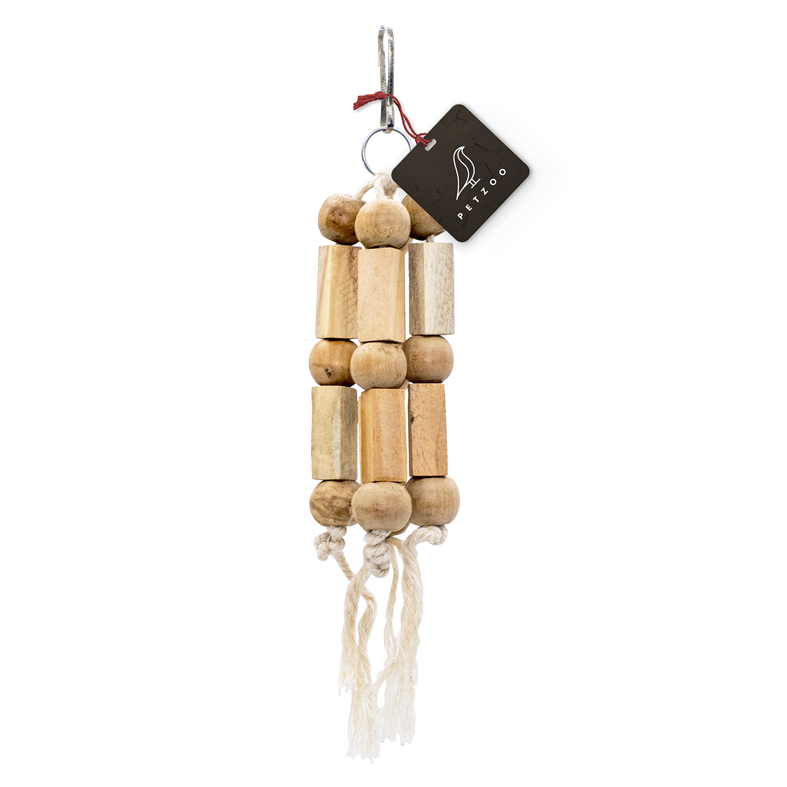 PETZOO Chewable Hanging Toy for Birds, Macaw, African Grey Pet Toy, Parrot, Alexandrine, Budgies, Hamster Cage Accessories, Resting Toy & Wooden Training Aid for Bird & Parrots (B09CGL64HM) Amazon Price History, Amazon Price Tracker