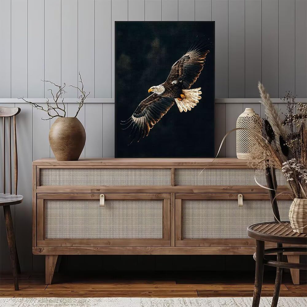 Puzzle 4000 Pezzi, Aquila Nero 3D Puzzle per Adulti Impegnativo, Educa Puzzles Artistico, Divertente E Stimolante Puzzles Decorativo per La Famiglia, Regalo e Decorazione Pareti DX0YL6-571