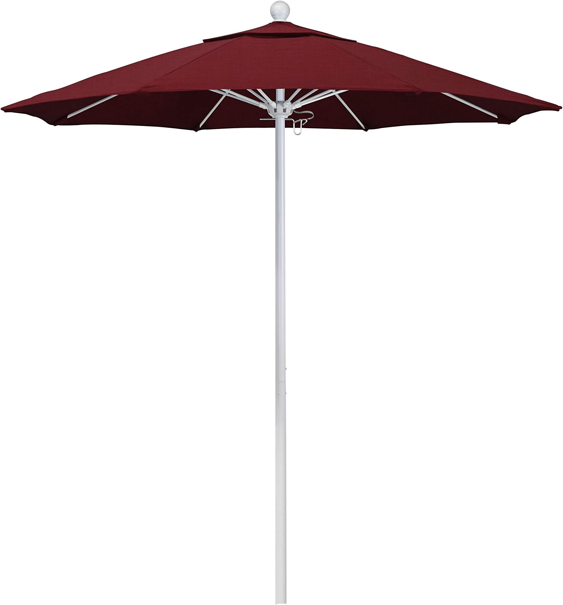 California UmbrellaCalifornia Umbrella ALTO758170-48095 Venture Series Push Open Commercial Patio Umbrella, 7.5' Rd, Sunbrella Ruby