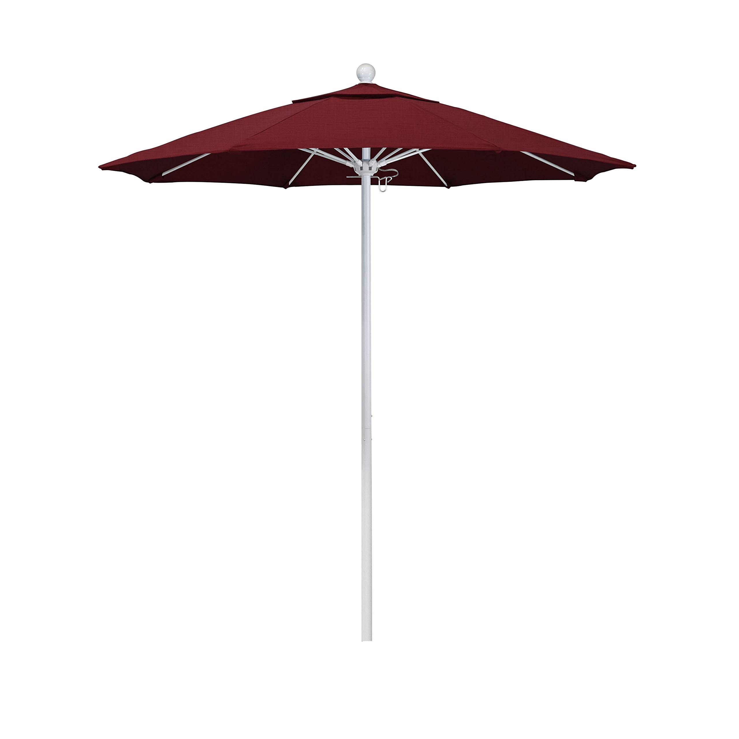 California UmbrellaCalifornia Umbrella ALTO758170-48095 Venture Series Push Open Commercial Patio Umbrella, 7.5' Rd, Sunbrella Ruby