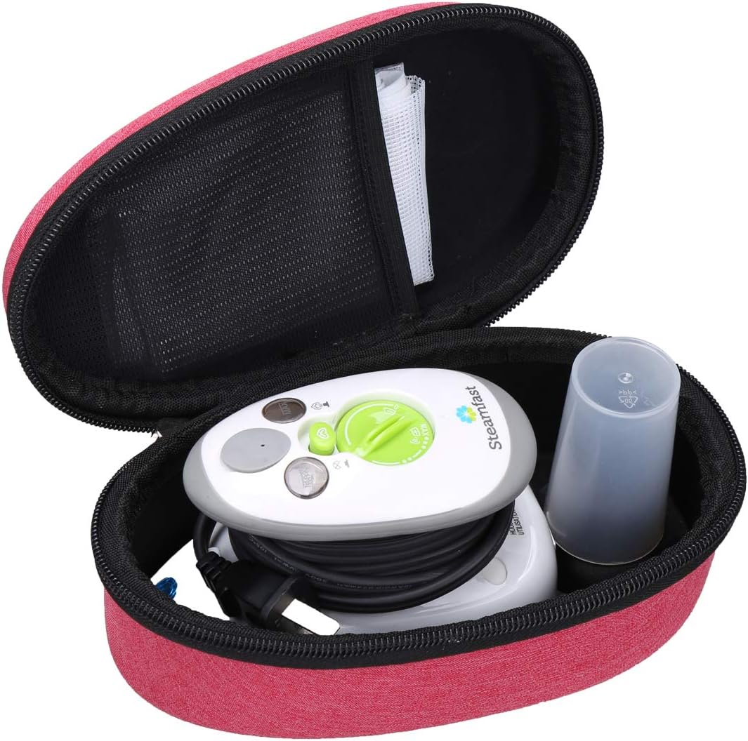 Aproca Hard Storage Travel Case Compatible with Steamfast SF-717 Mini Travel Steam Iron (Red-New Version)