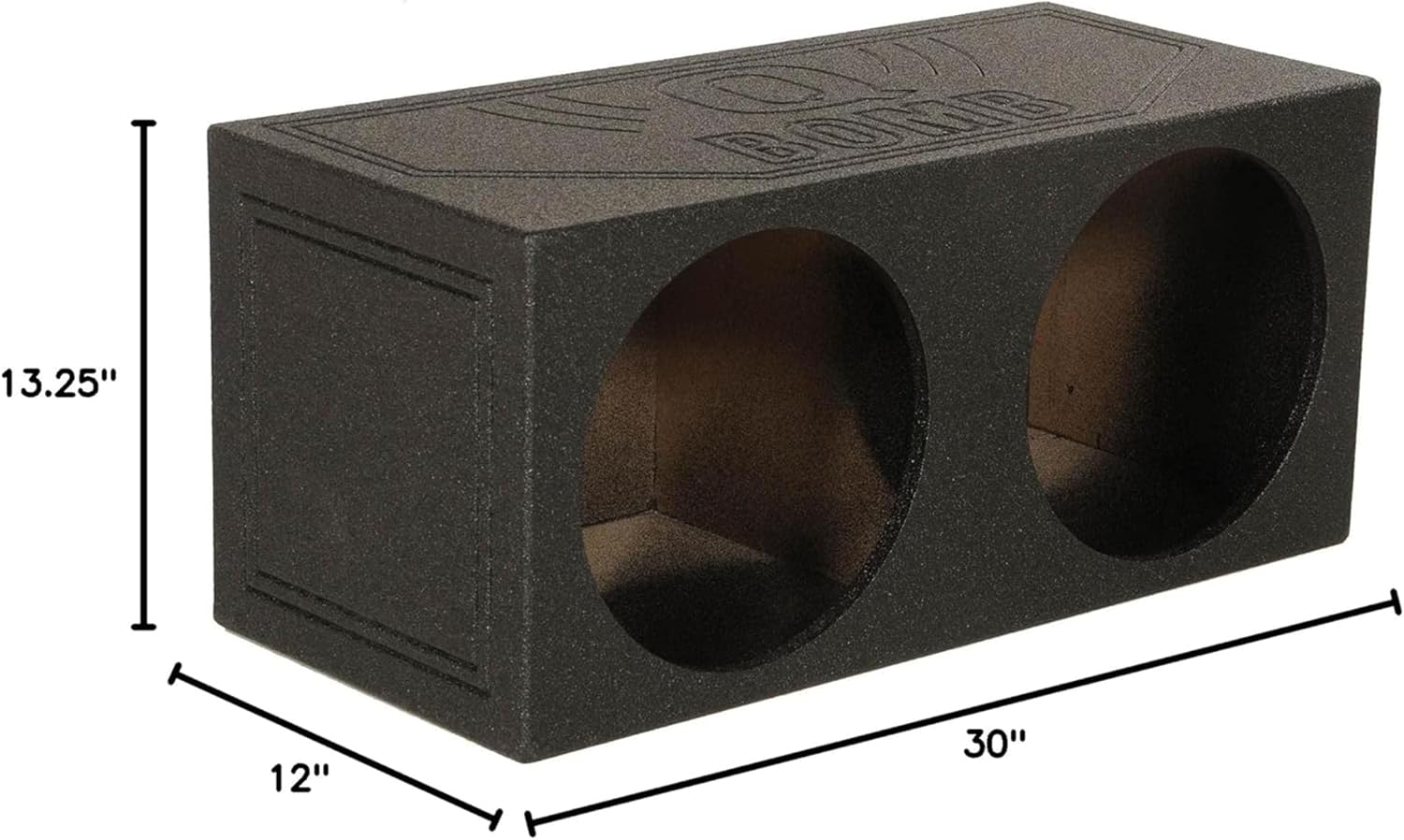 Q Power QBomb QBOMB12S Dual 12" Sealed Port Subwoofer Sub Box w/Bedliner Spray