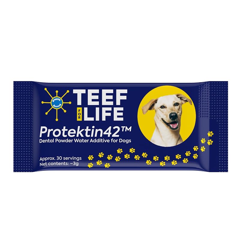 TEEF FOR LIFE Protektin42 Pó Prebiótico para Higiene Bucal de Cães, Refil com 30 Porções