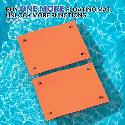Miniatura 4 de MADOG 8 x 6 Ft Outdoor Floating Water Mat for Adult Beach Lake Ocean Swimming Pool Large Size 3 Layer Tear Resistant XPE Foam Giant Swim Tanning