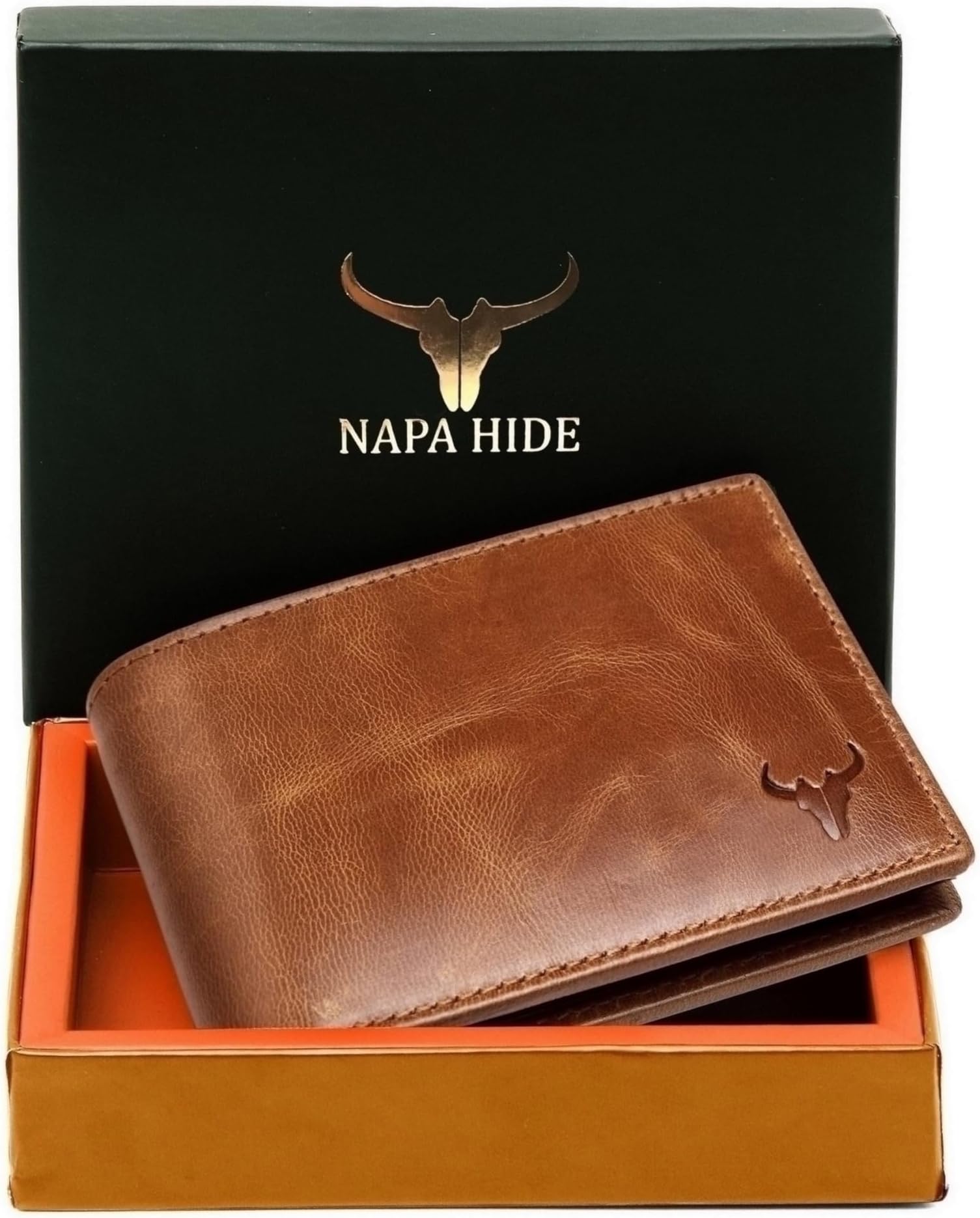 Men Leather wallet for Men Travel Accessory- Bi-Fold Wallet