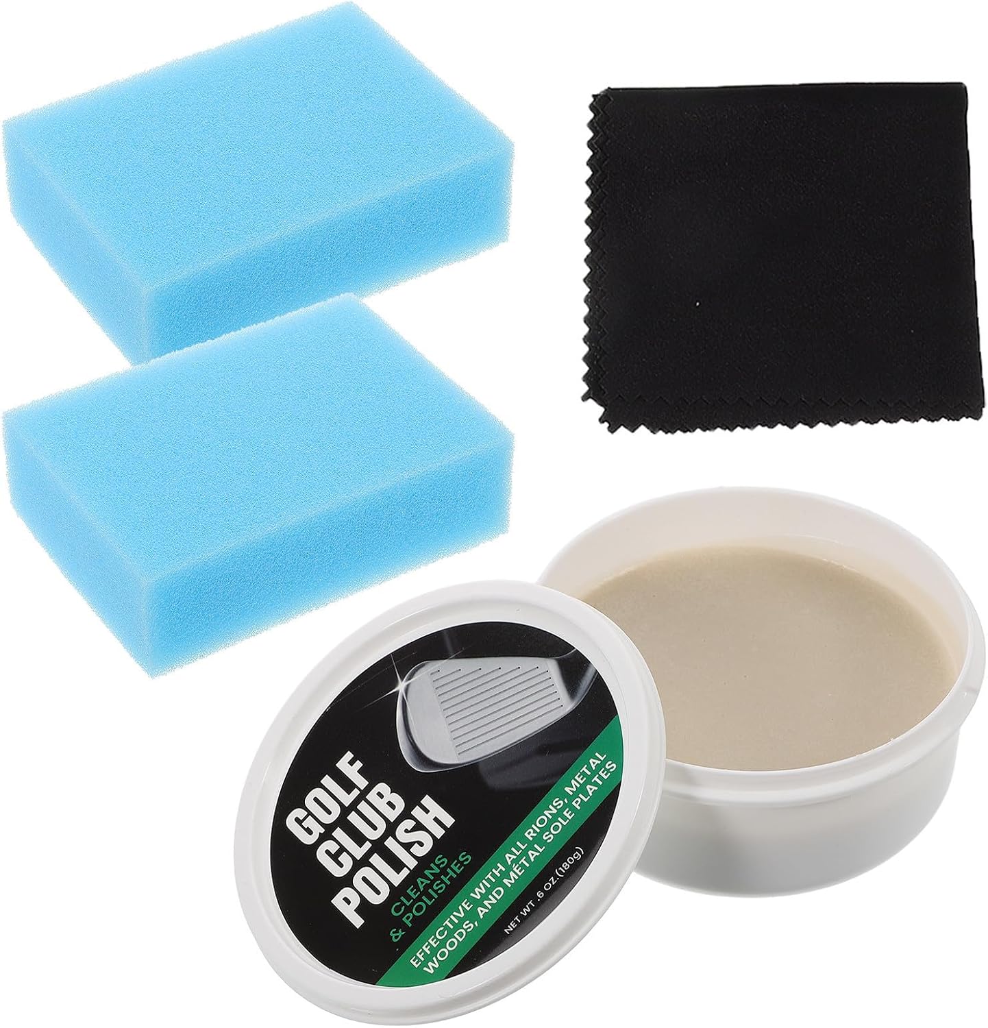Golf Club Cleaner Polish Set with Metal Protection for Stain Removal