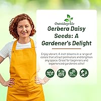 Vista 55 de Outsidepride Bicolor Mix Gerbera Seeds - 10 Pcs Perennial, Compact & Low Maintenance, Flower Seeds for Planting w/Vibrant Mixed Blooms, Ideal for