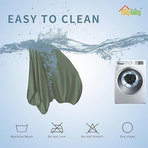 Vista 498 de Easy-Going - Funda de cojín elástica para sofá, funda de cojín protectora para asiento de sofá, suave, flexible con parte inferior elástica