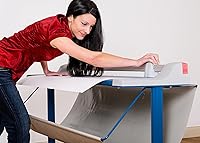 Vista 8 de Dahle 446s - Cortadora rotativa prémium con soporte, longitud de corte de 36 pulgadas, capacidad de 25 hojas, autoafilado, abrazadera automática