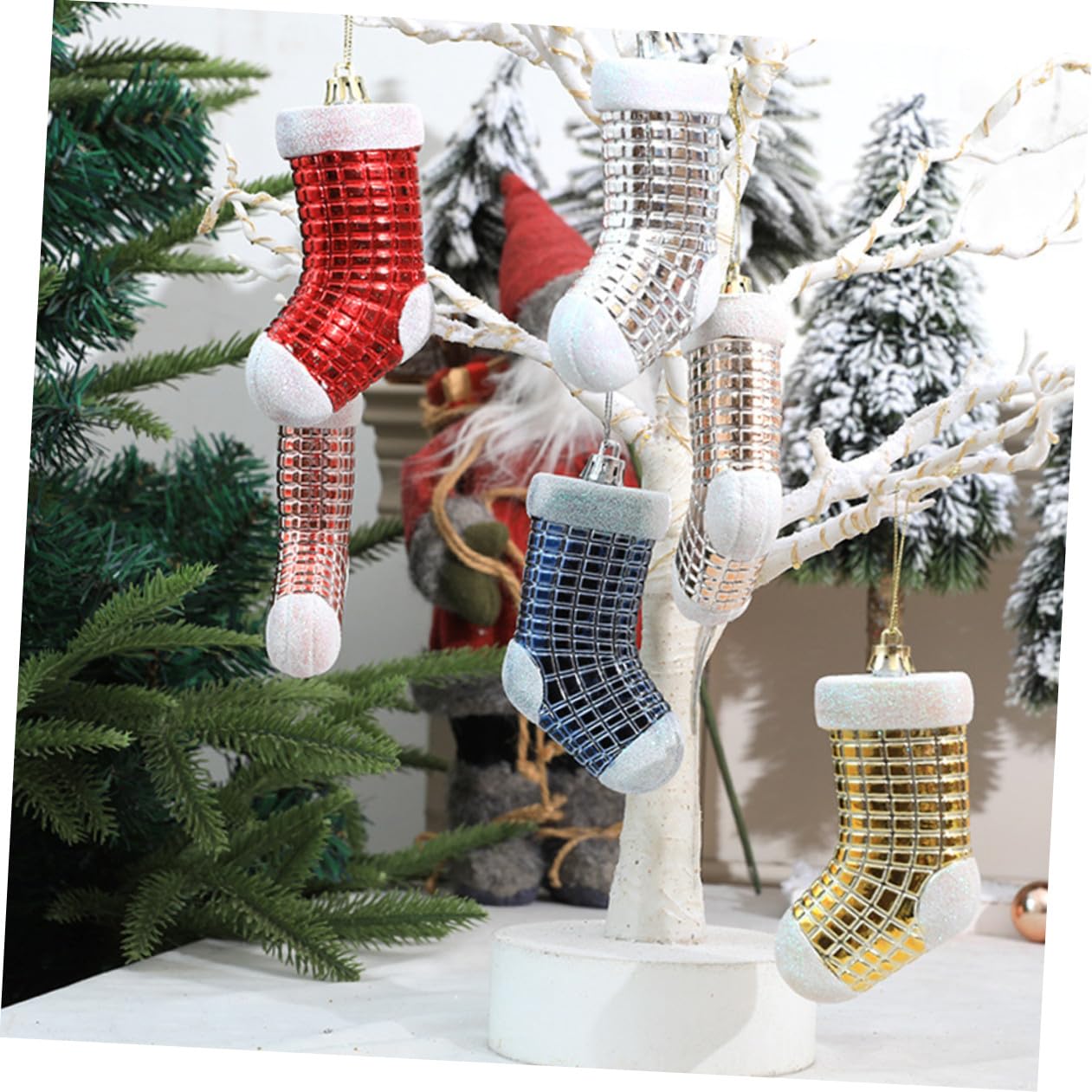 IMIKEYA 20 STK Weihnachtsbaum-anhänger Süßigkeiten- Weihnachtsfensteranhänger Weihnachtsanhänger Selber Machen Weihnachtsbaum-Requisite Girlandendekor Weihnachtsbaumschmuck Plastik