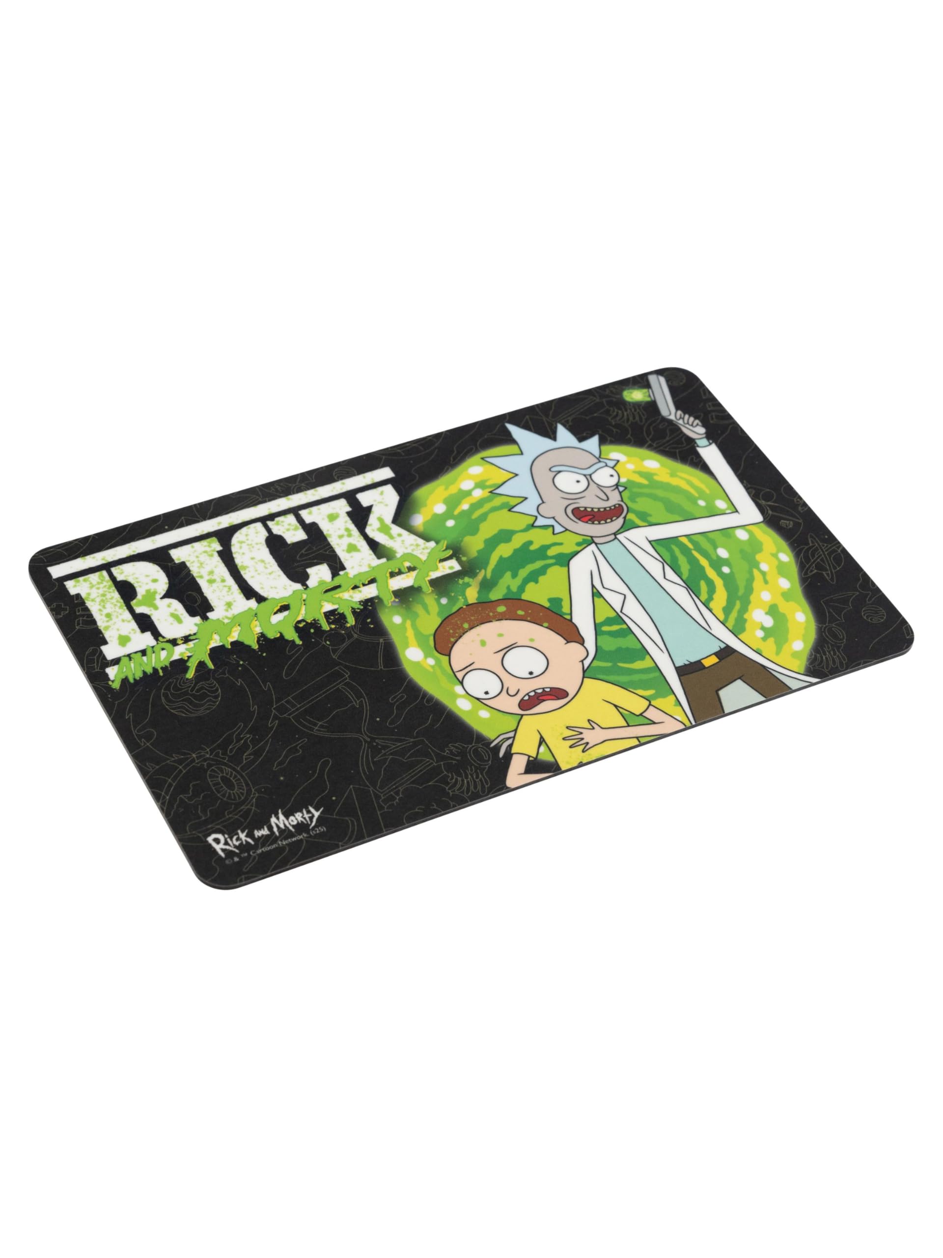 Rick and Morty Deseczki - Teleport Deska śniadaniowa Deska do krojenia z Resopal czarna
