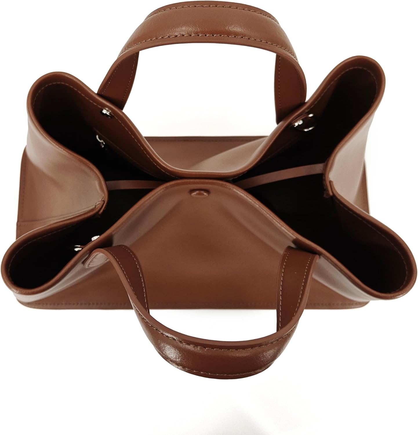 2Pcs Set, Large Coated Leather Tote Bag for Women, Casual Designer Detachable Crossbody Shoulder Bag,Top Handle Purse - Image 8