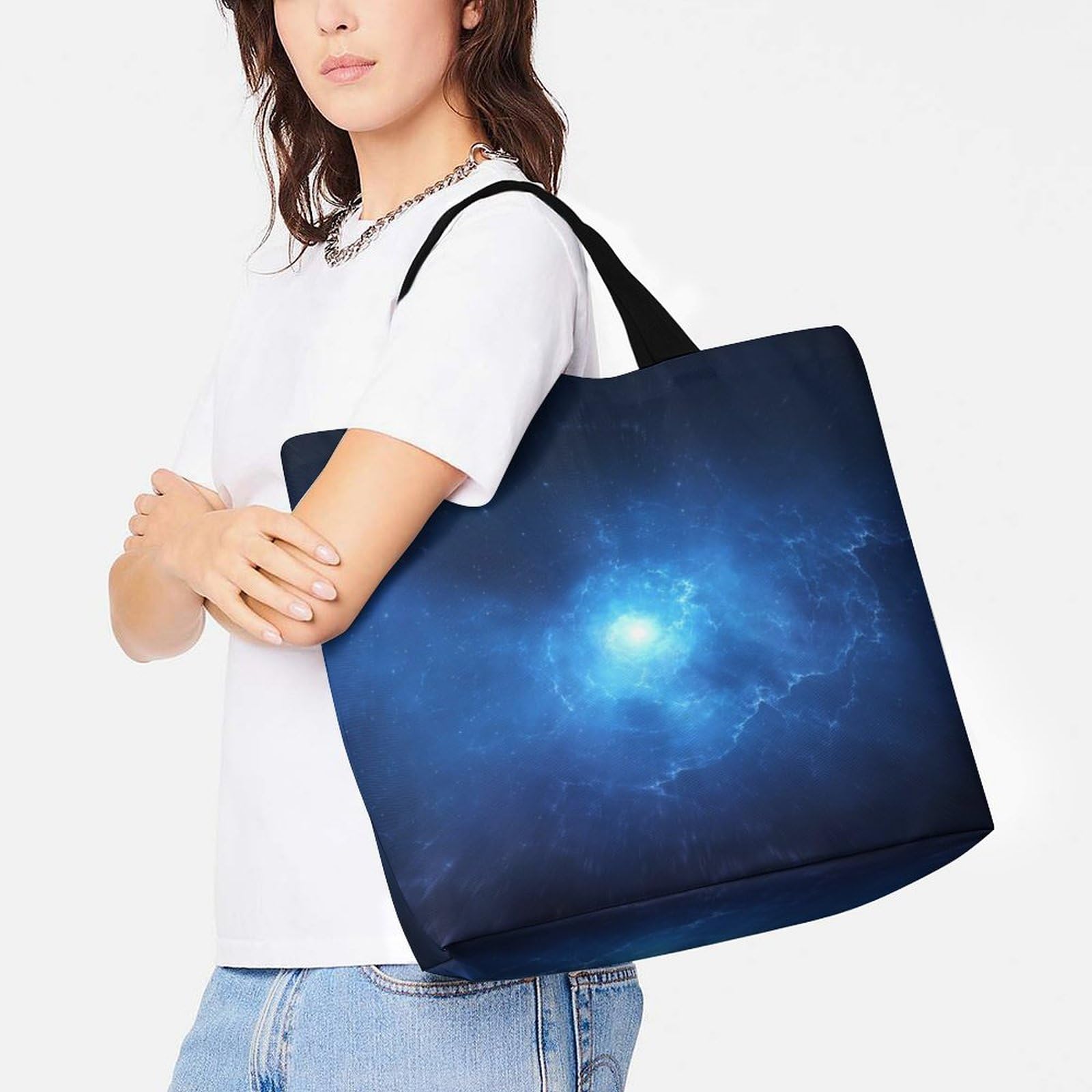 [新品] 宇宙柄トートバッグ Amazon.co.jp: 宇宙柄 星空柄 銀河柄 トートバック レディース 大容量