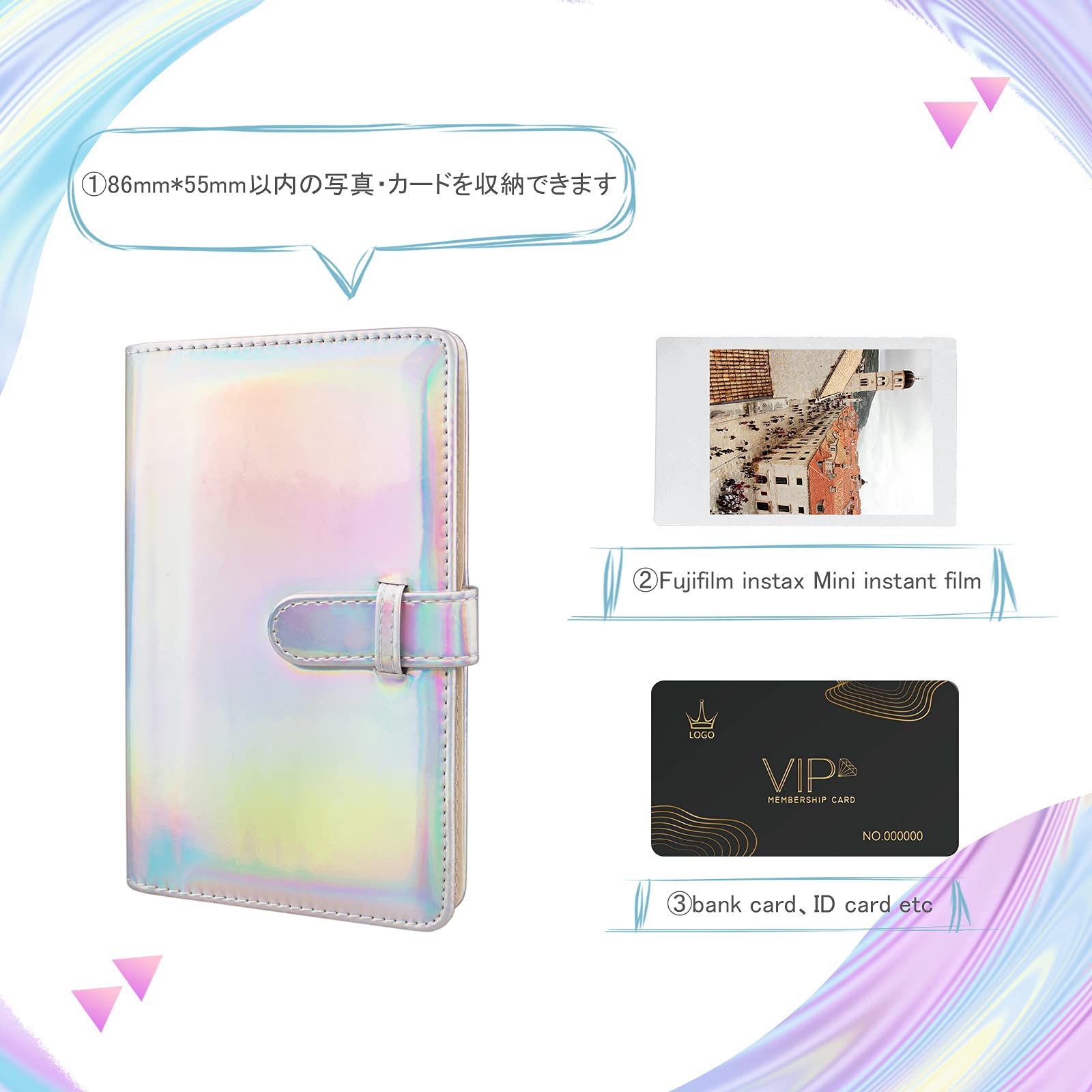 Amazon.co.jp: HIYQIN チェキアルバム、Fujifilm instax mini 99
