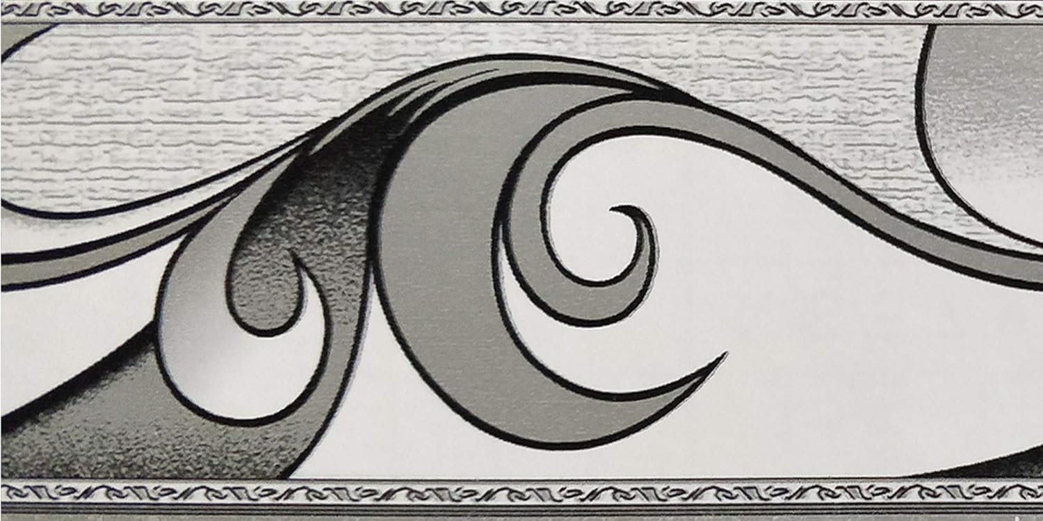 Dundee Deco Tapeten Bordüre - Blumenmuster In Grün, Weiß, Rosa