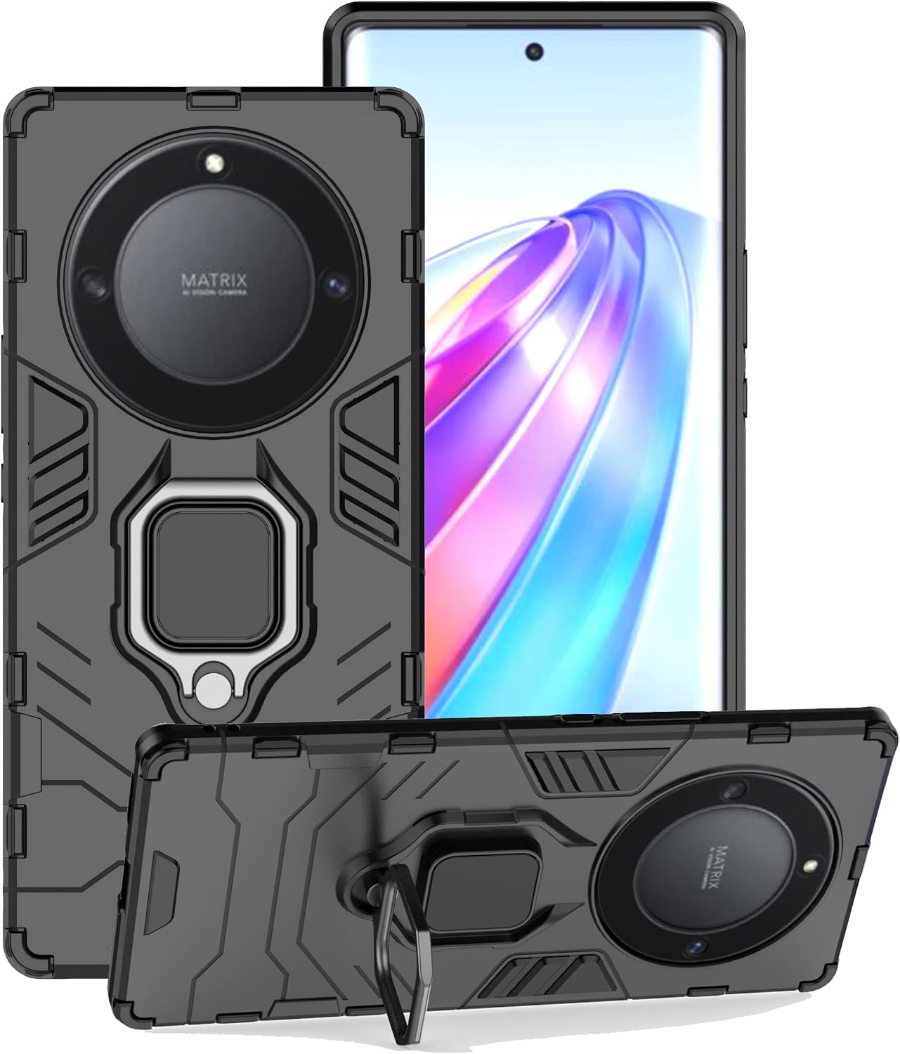 HAOYE Cover per Honor Magic 5 Lite 5G (Magic5 Lite) / X9a a Portafoglio, Libro Custodia Magnetica Flip Case con Supporto di Stand/Carte Slot, Pelle PU/TPU Protettiva Caso. Oro