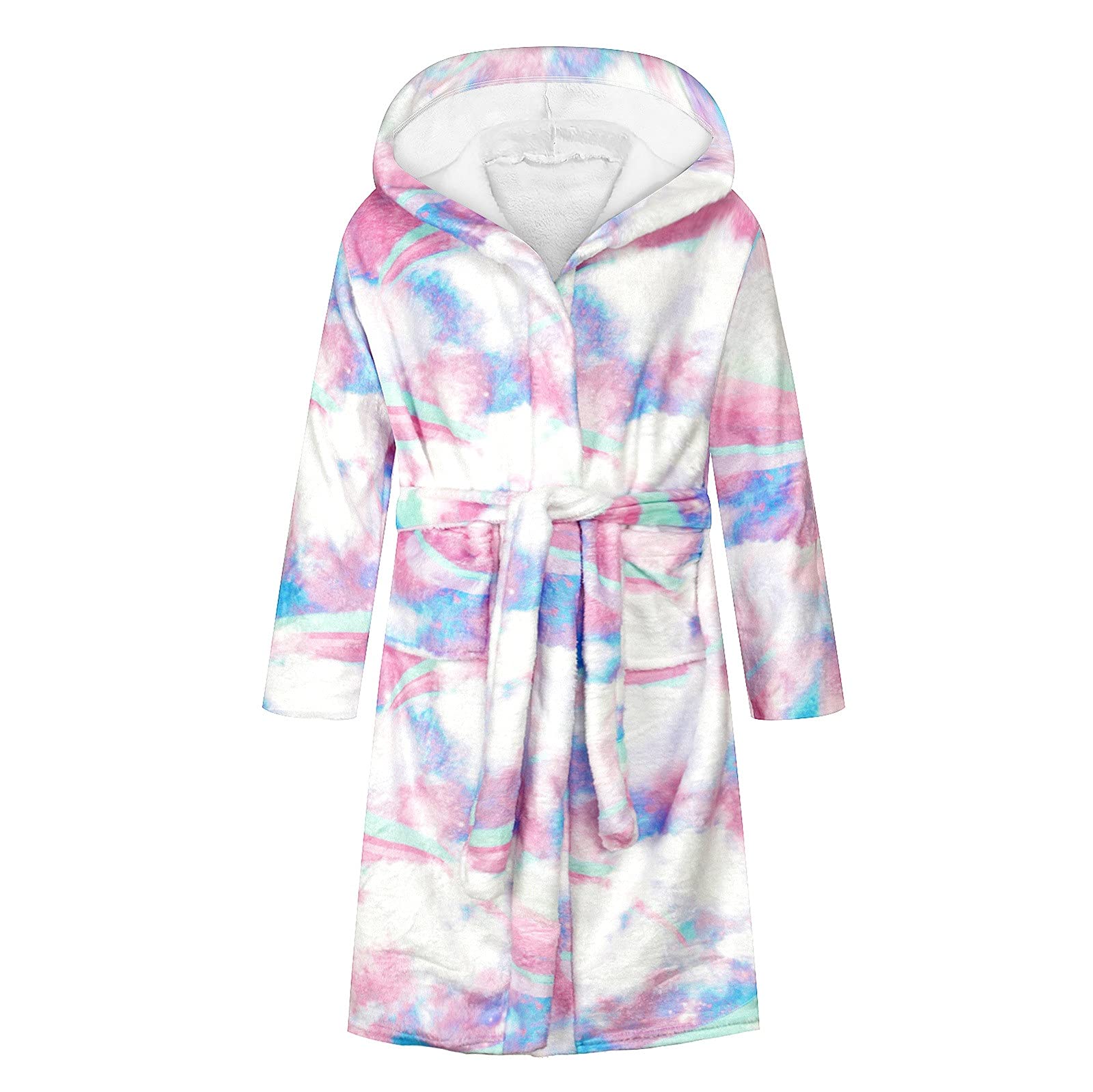 Robe Sleepwear Warm Girls Towel Fleece Hooded Teen Kids Bathrobe Soft Boys Pajamas Flannel Girls Toddler Girl Clothes