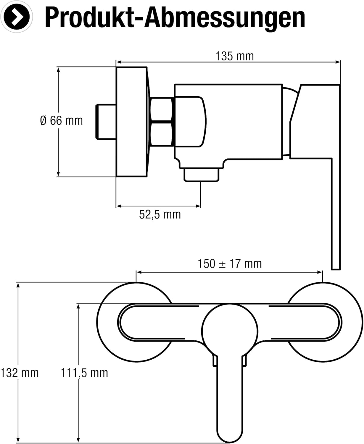 CORNAT GA3 3075 Gaia SLM Tap for Shower - Chrome
