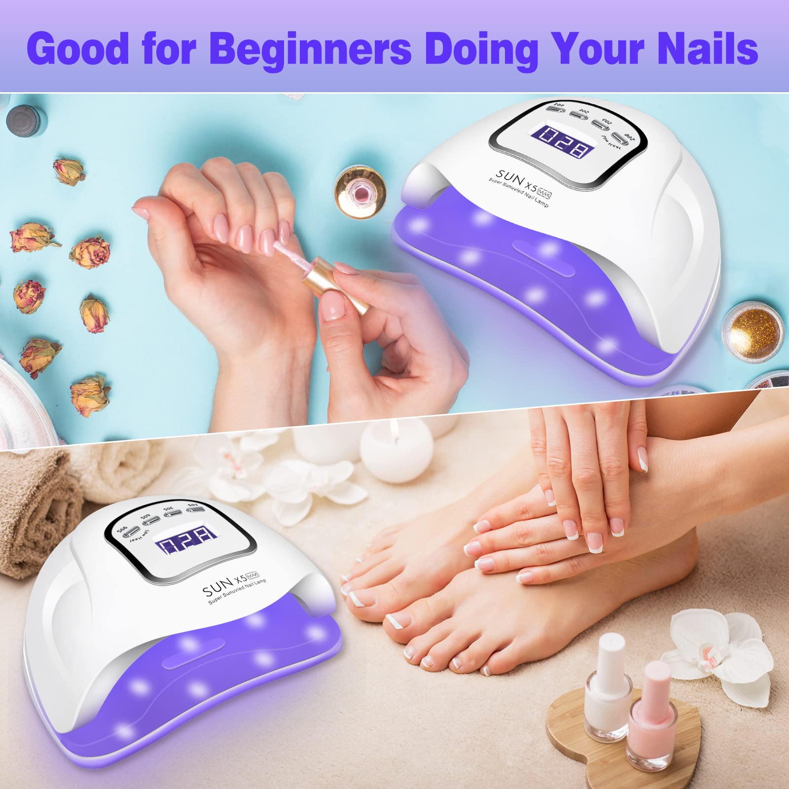 Mdismart 150W UV LED Nail Lamp with Motion Sensor