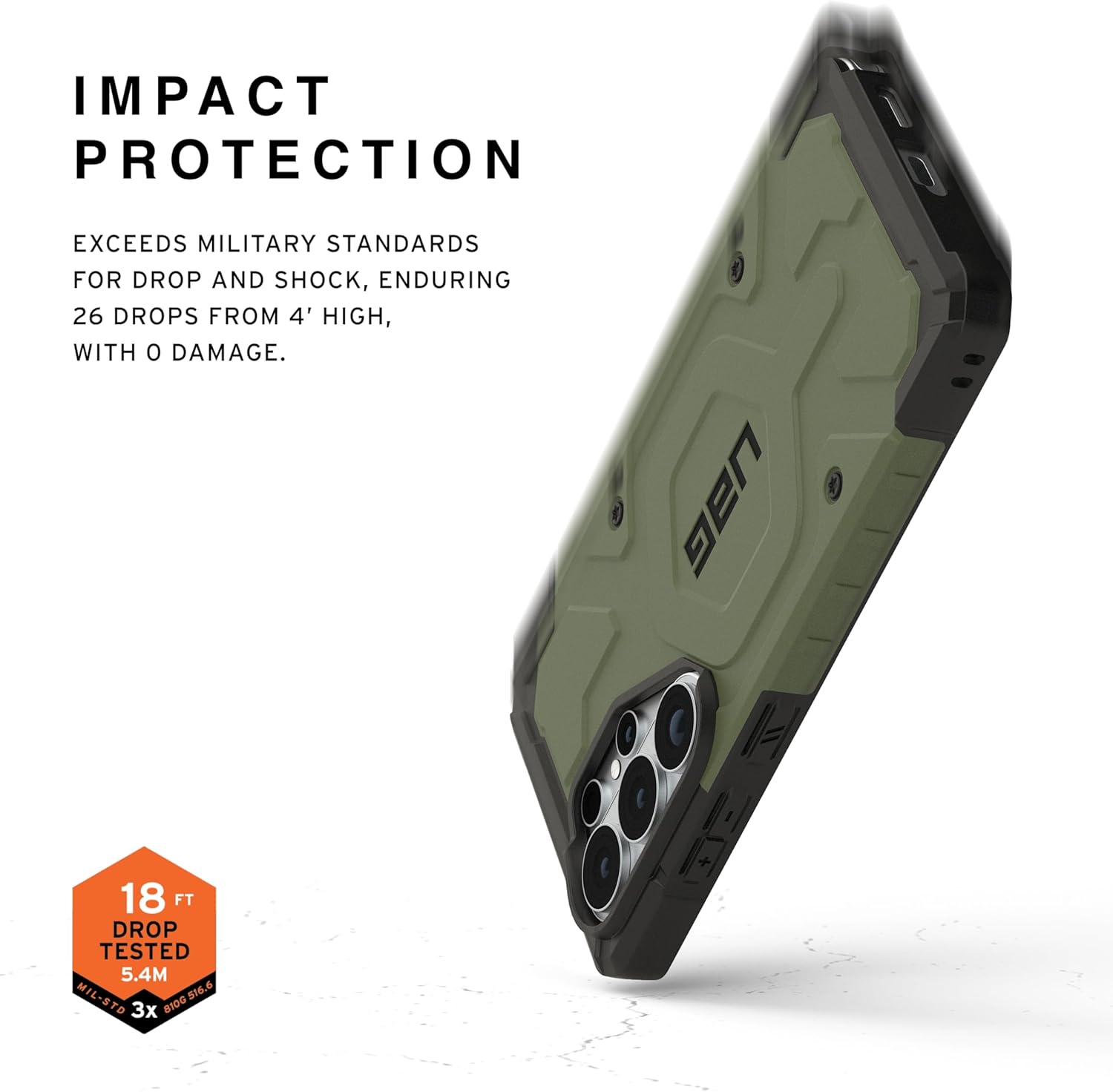 URBAN ARMOR GEAR UAG for Samsung Galaxy S26 Ultra Case 6.9" Pathfinder - Magnetic Charging Compatible Rugged Military Drop Tested Protective Cover, Olive Drab