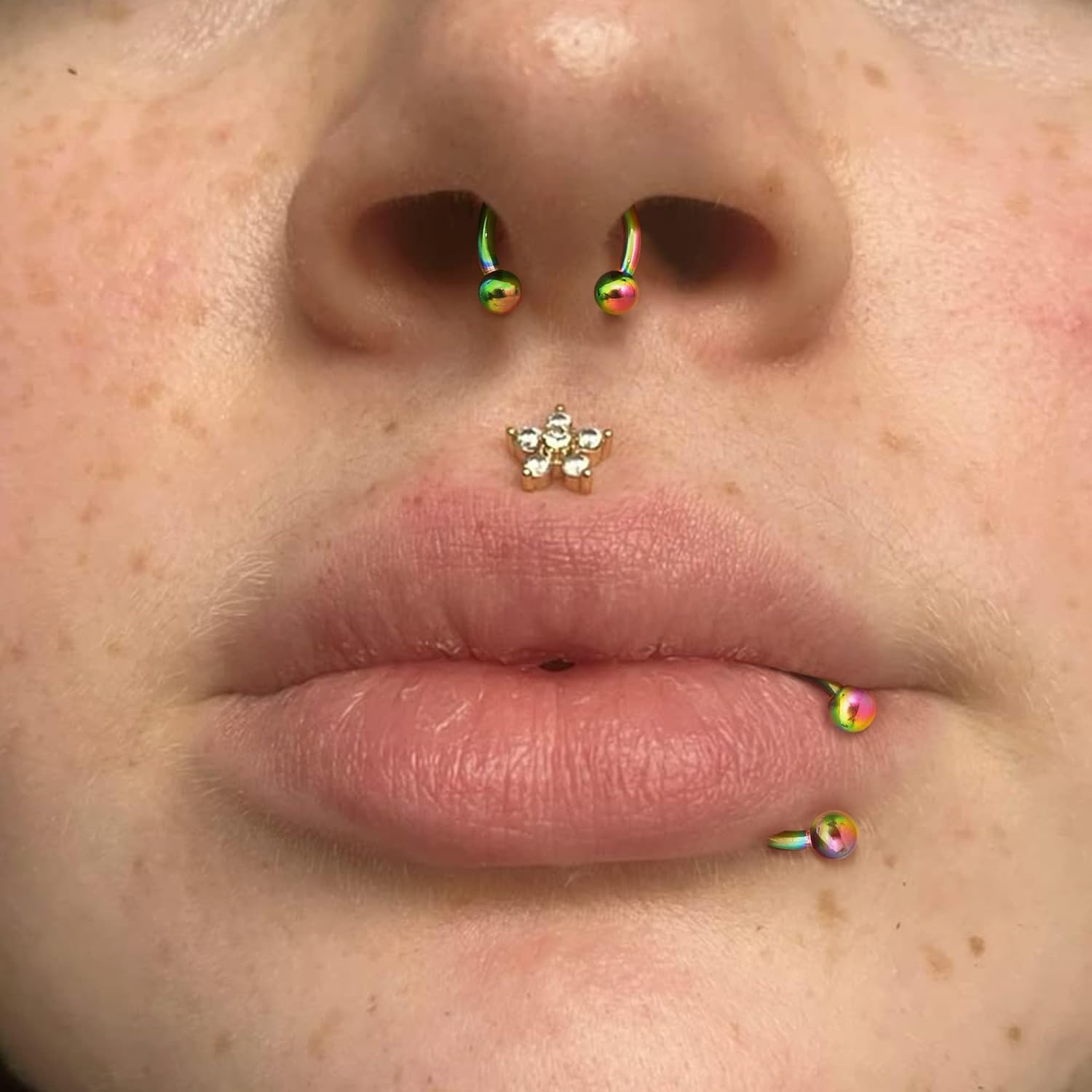 BodyBonita Anodized G23 Titanium Horseshoe Nose Ring Hoops for Women, 16G Septum Rings Circular Barbell, Conch Helix Daith Tragus Cartilage Lip Eyebrow Piercing Jewelry 8/10mm 2Pcs - Image 3