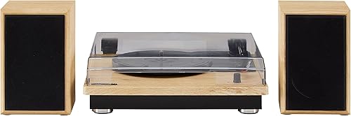 Miniatura 3 de Crosley CR6043A-NA Brio Sistema de estante giratorio Bluetooth con altavoces incluidos, natural