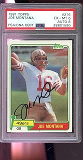 1981 Topps #216 Joe Montana ROOKIE Signed AUTO Autograph Graded Card - PSA/DNA Certified - Football Slabbed Autographed Rookie Cards - coolthings.us