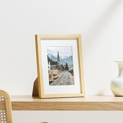 Vista 855 de Vittanly - Juego de 9 portarretratos, plexiglás resistente a rupturas, exhibe fotos de 12 x 12 pulgadas o, con paspartú, de 8 x 8 pulgadas, marcos