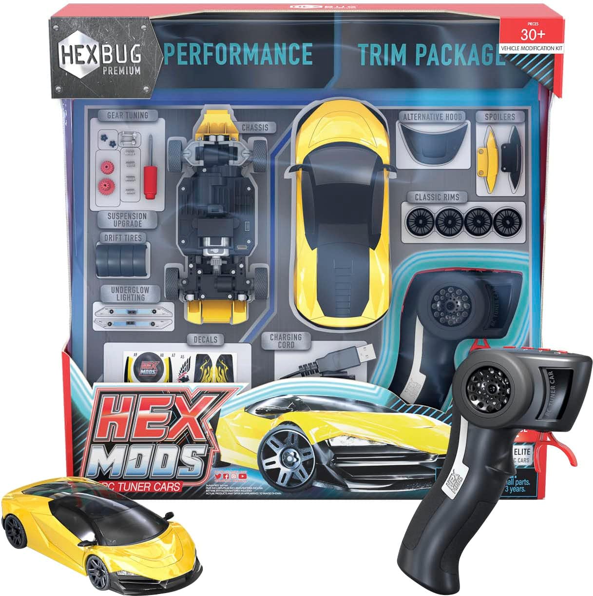 HEXBUG HEXMODS Pro Series Elite, Rechargeable RC Car, Buildable Scale Model for Kids and Adults, 2.4 Ghz Controller Included