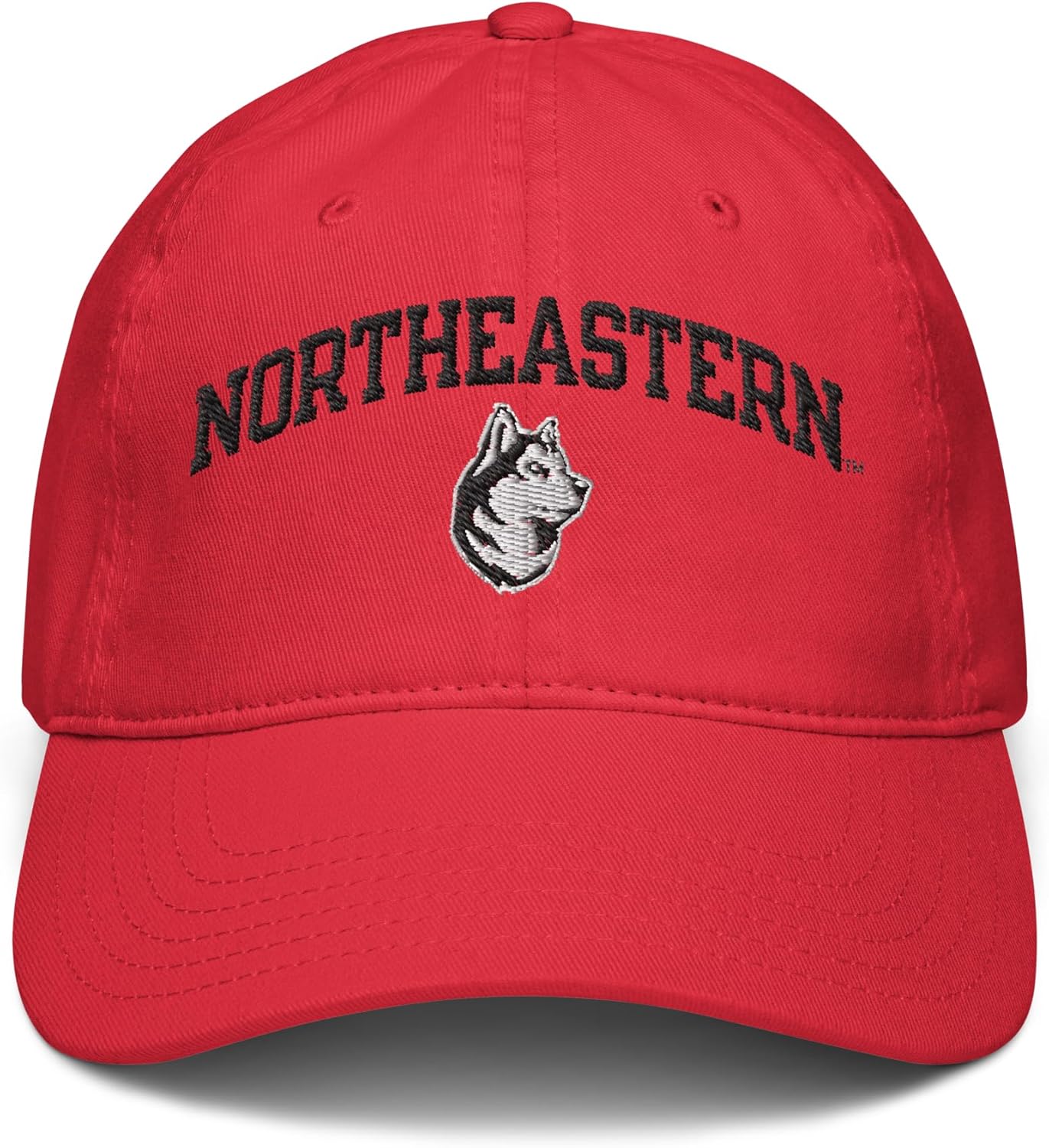 Northeastern Huskies Arch Over Logo Officially Licensed Adjustable Baseball Hat