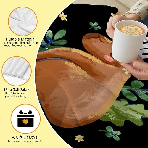 Miniatura 5 de RUNNINGBLANKET Manta con texto en inglés Just A Girl Who Loves Capybaras, regalo divertido para amantes de los animales, decoración del hogar para