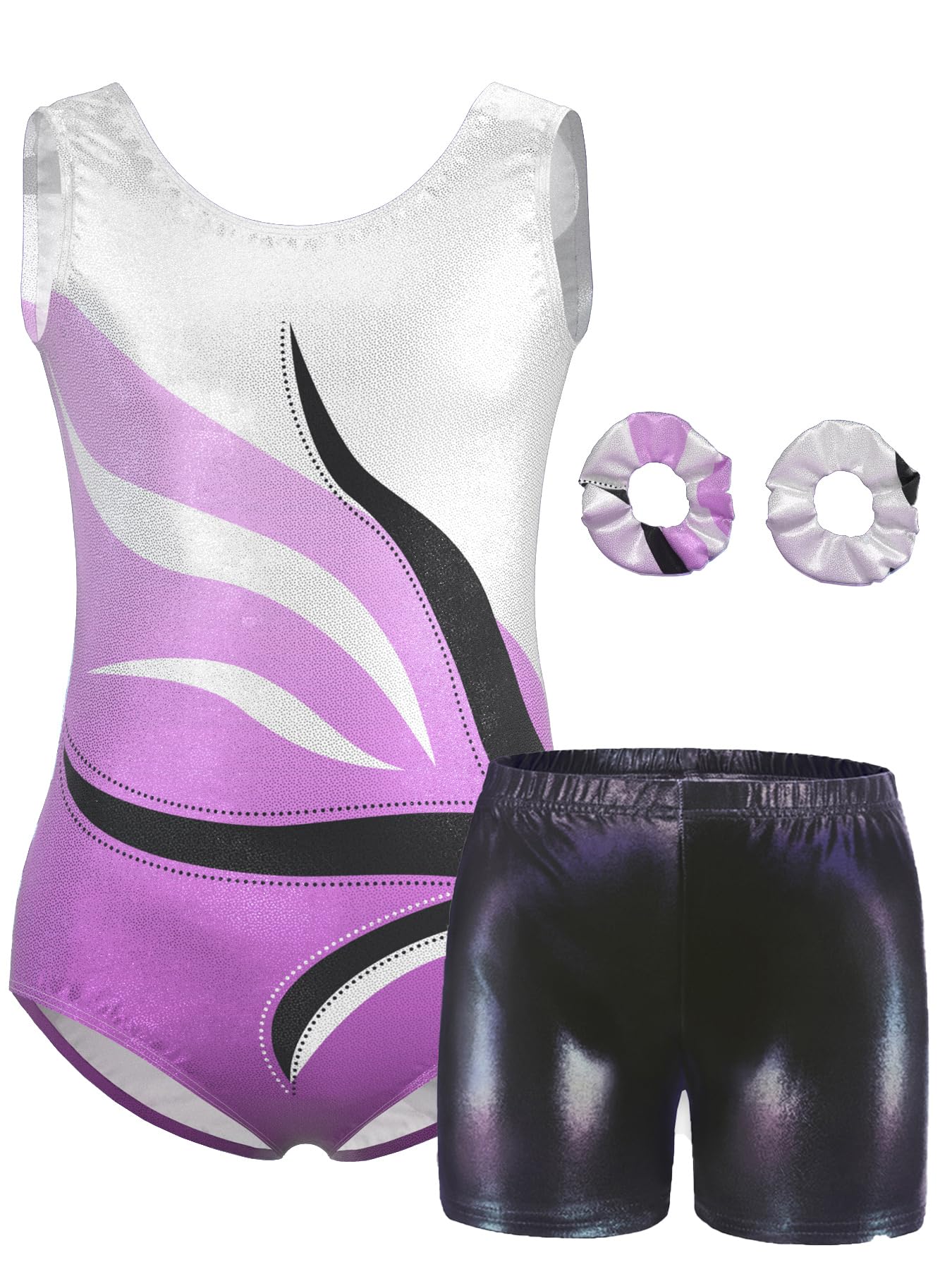 Mulnall Mädchen Gymnastik Leotard Athletik Biketard Unitard Tumbling Aktivkleidung für Kinder