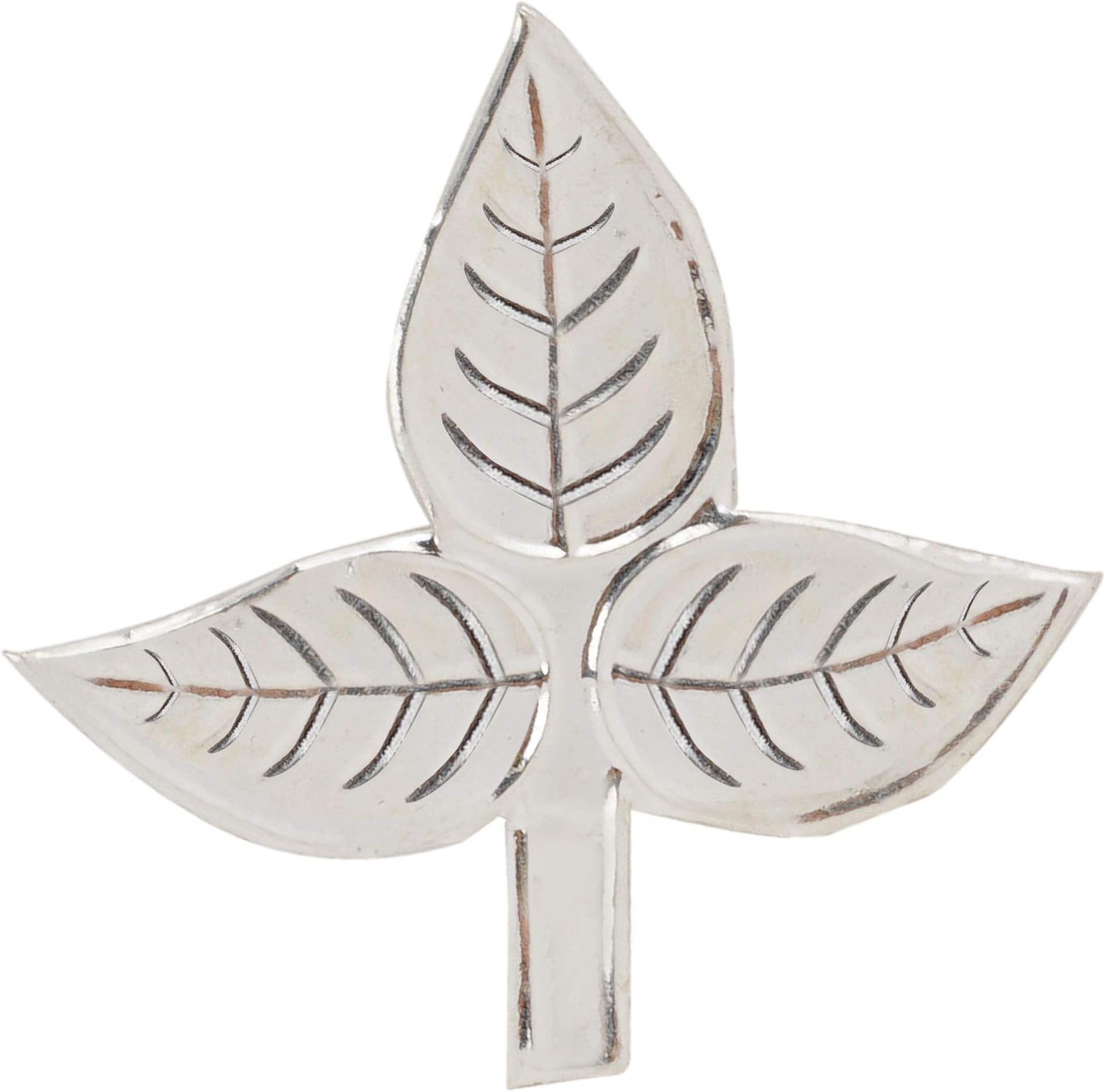 DHRUVS COLLECTION 925 Sterling Silver Bel Patra for Shivji Pooja | Pure Chandi Bilva Leaf - Belpatra for Shivling, Mandir Decoration & Auspicious Gifting
