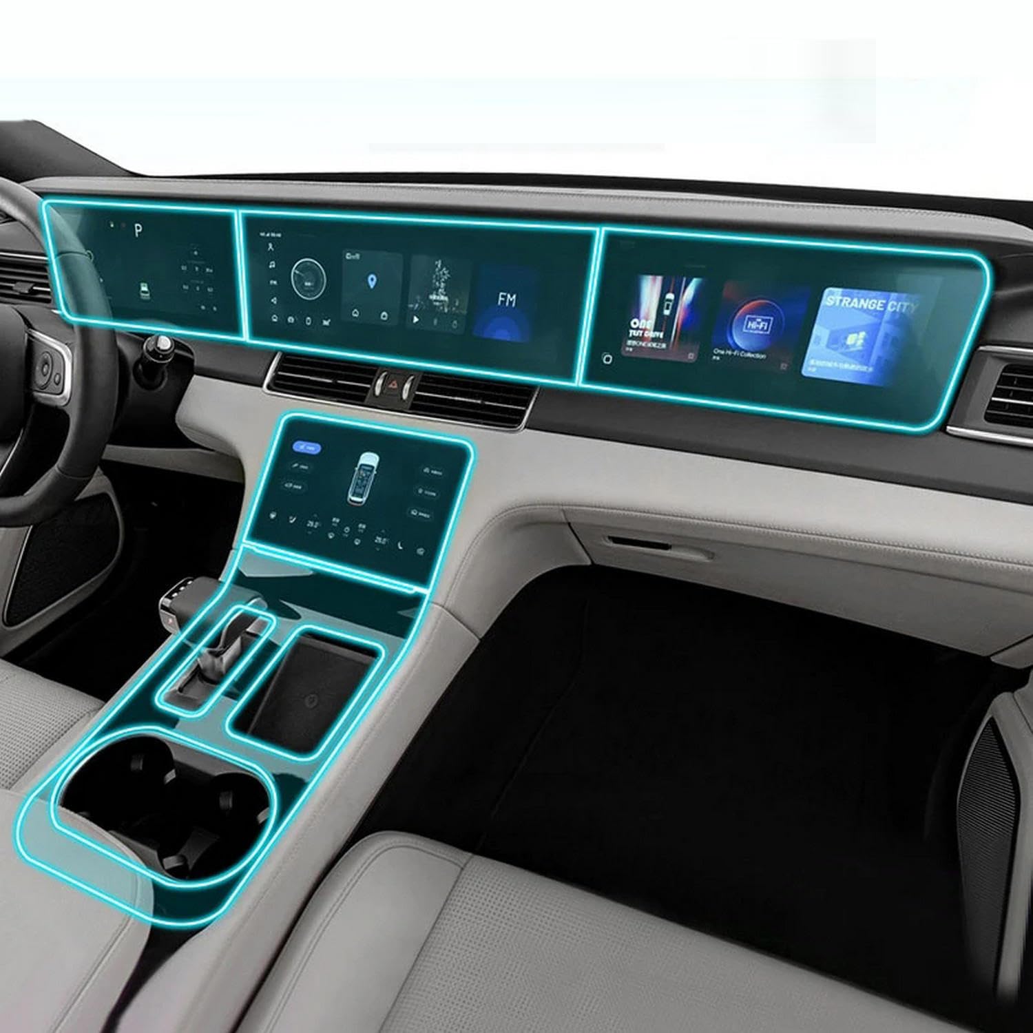 Film protecteur TPU intérieur de voiture pour protéger la console LEADING IDEAL
