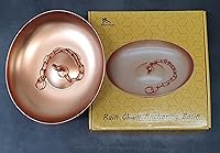 Vista 2 de Cuenca de anclaje de hierro de color cobre de 11 pulgadas de diámetro con cadena de 17 pulgadas para cadenas de lluvia, hierro chapado resistente al