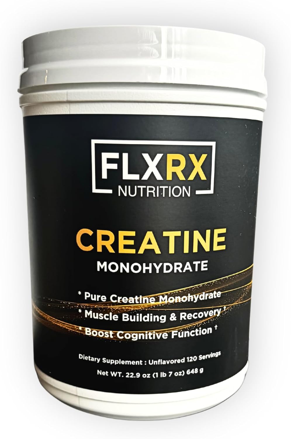FLXRX Creatine Monohydrate – 5g Per Serving | 200 Mesh Ultra-Fine Powder | Mixes Instantly, No Grit | 99.9% Pure, No Fillers | Muscle Strength, Recovery & Cognitive Support | 120 Servings