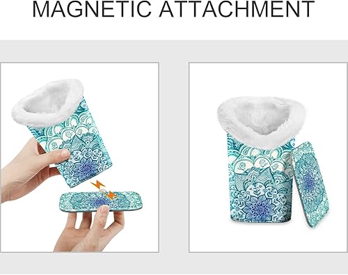 Miniatura 131 de Fintie Soporte para anteojos forrado de felpa con base magnética, estuche de cuero vegano prémium para lentes