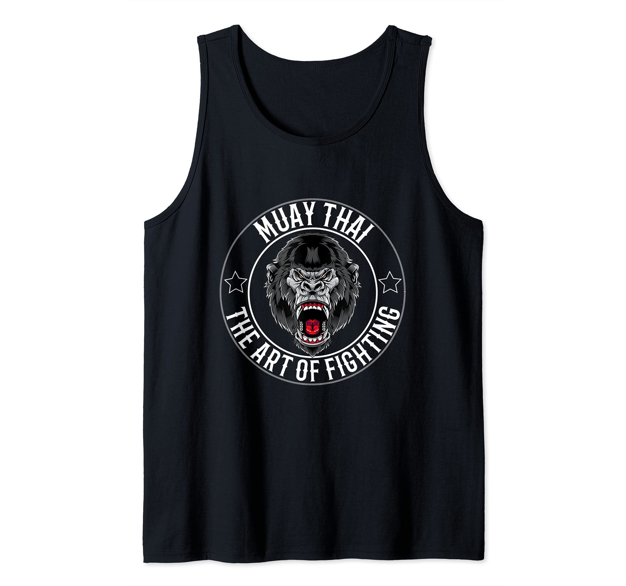 Muay Thai Gorilla Thai Boxing Kickboxing Tank Top, Black, S
