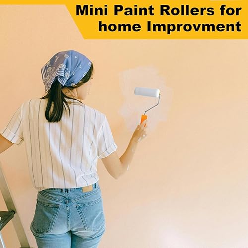 Miniatura 5 de Foam Paint Roller, 4 Inch Mini Paint Roller Covers, 48 Pack High Density Foam Rollers for Painting Walls, Ceilings, Cabinets, Cupboards, Doors