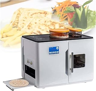 Fully Automatic Maker, Electric Tortilla Pancake Flatbreads Pita Making Machine,for, Flour Tortilla, Tawa, Dosa, 1.0 mm to 1.5 mm Thickness Adjust,White