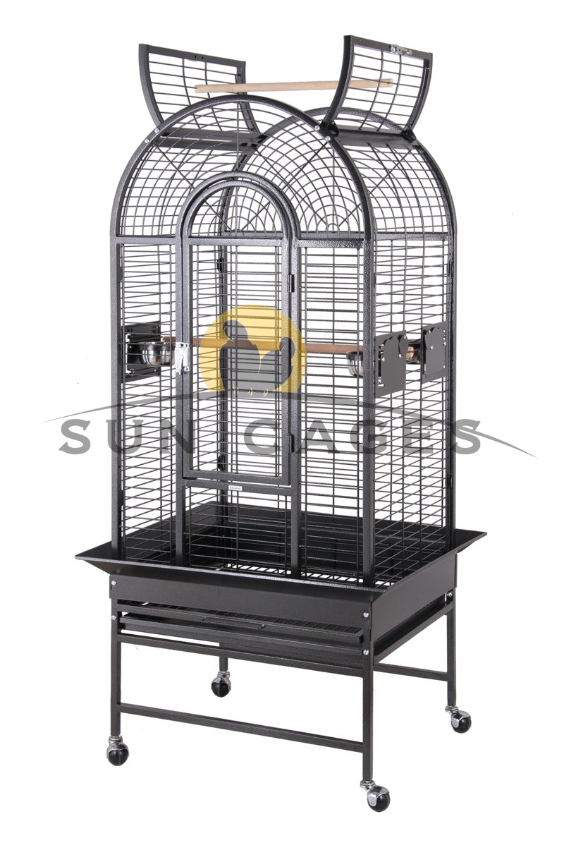 Jaula Loros Completa, Jaula Pajaros Ideal para Yacos, Amazonas y Otros Loros de Tamaño Medio, 66 x 56 x 175 cm, Peso 34 kg